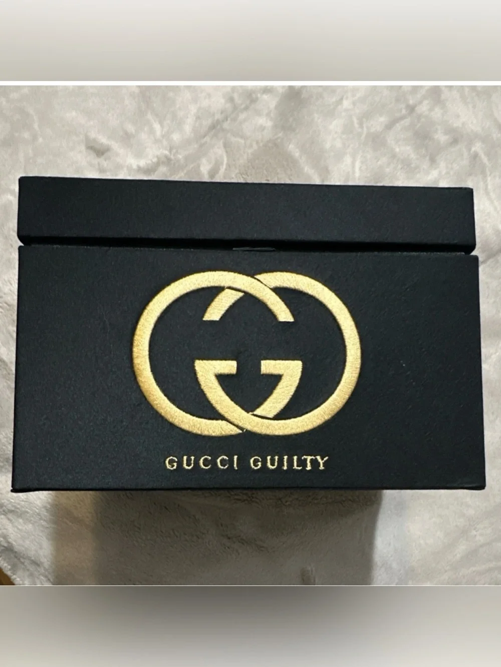 Gucci Black Gold Lined Luxury Fabric Box 🤩STUNNING🖤+6 Gucci Perfumes 1.5ml